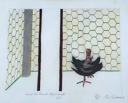 Incisione Raveel - Gekooid maar niet onderworpen