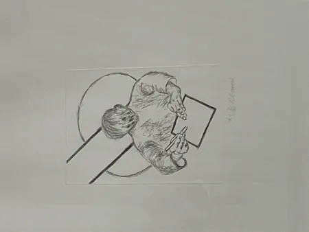 Incisione Raveel - Tegenover het vlak