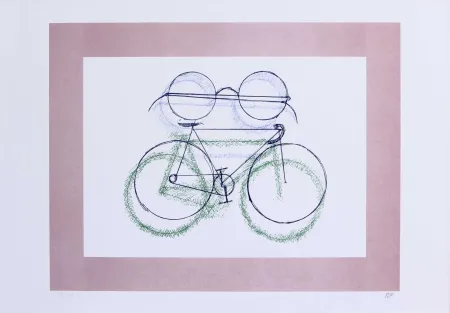 Litografia Ray - BICICLETTA CON OCCHIALI