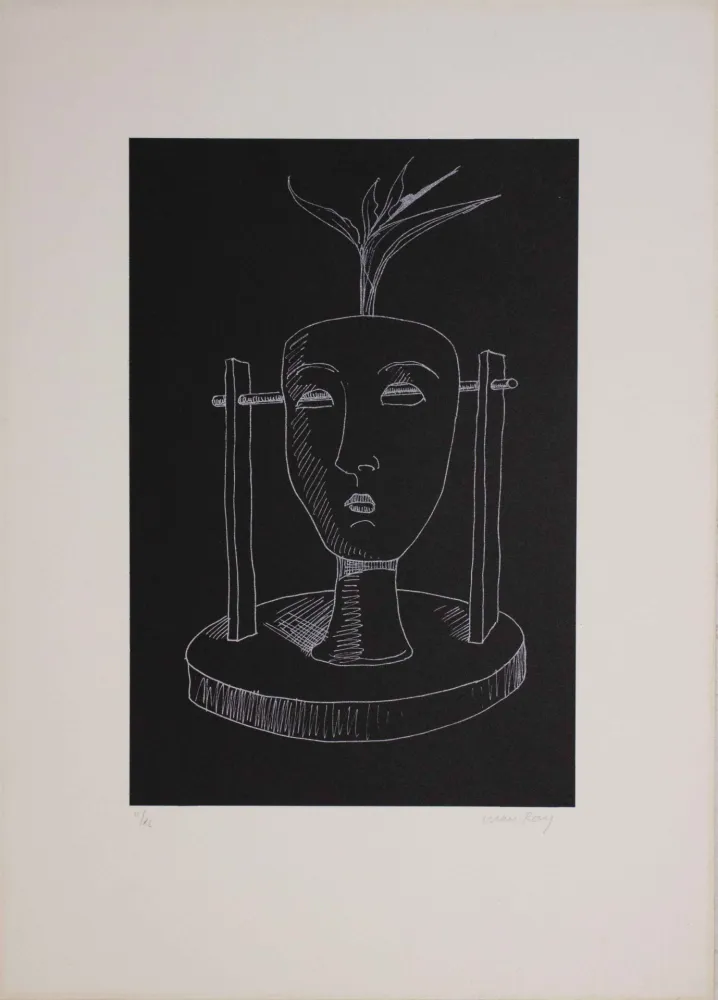 Litografia Ray - Les six masques voyants