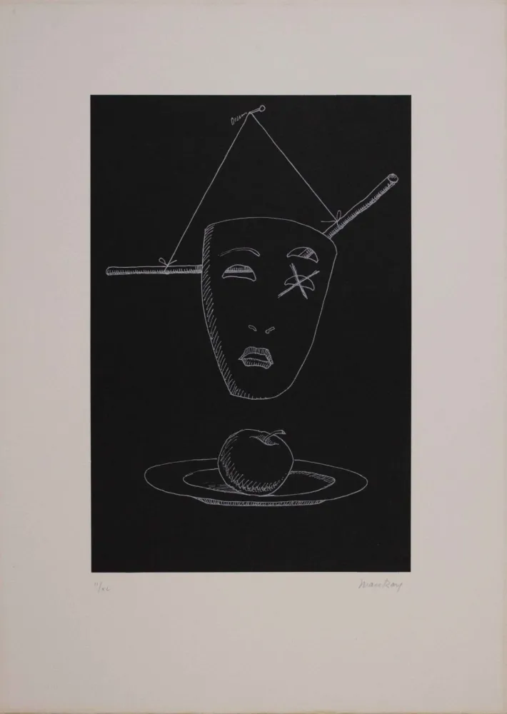 Litografia Ray - Les six masques voyants