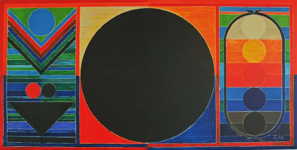 Litografia Raza - Tree, Bindu and Five Elements