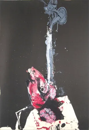 Litografia Rebeyrolle - Question