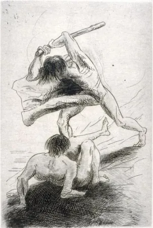 Incisione Redon - Caïn et Abel