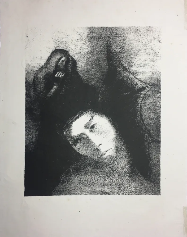 Litografia Redon - LA TENTATION DE SAINT-ANTOINE (Planche XVIII, 3ème série) 1896