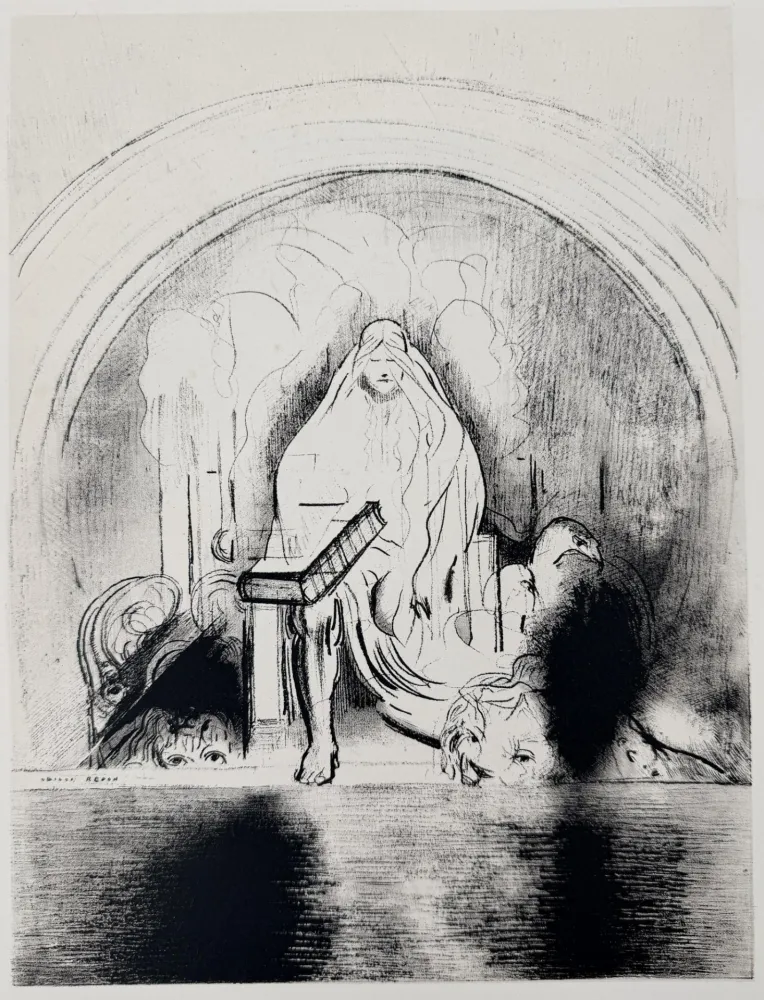 Litografia Redon - Puis je vis...