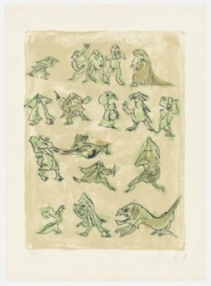 Litografia Reinhoud - 17 contre