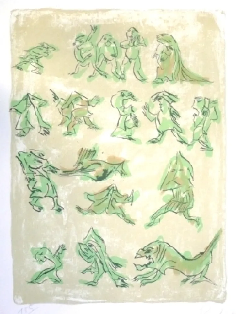 Litografia Reinhoud - 17 pour