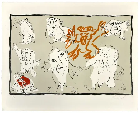 Litografia Reinhoud - C'est la vie