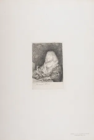 Rotocalcografia Rembrandt - Homme avec chaine et croix