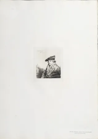 Rotocalcografia Rembrandt - Jeune Homme assis réfléchissant