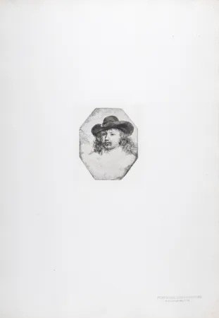 Rotocalcografia Rembrandt - Jeune homme dans un octogone