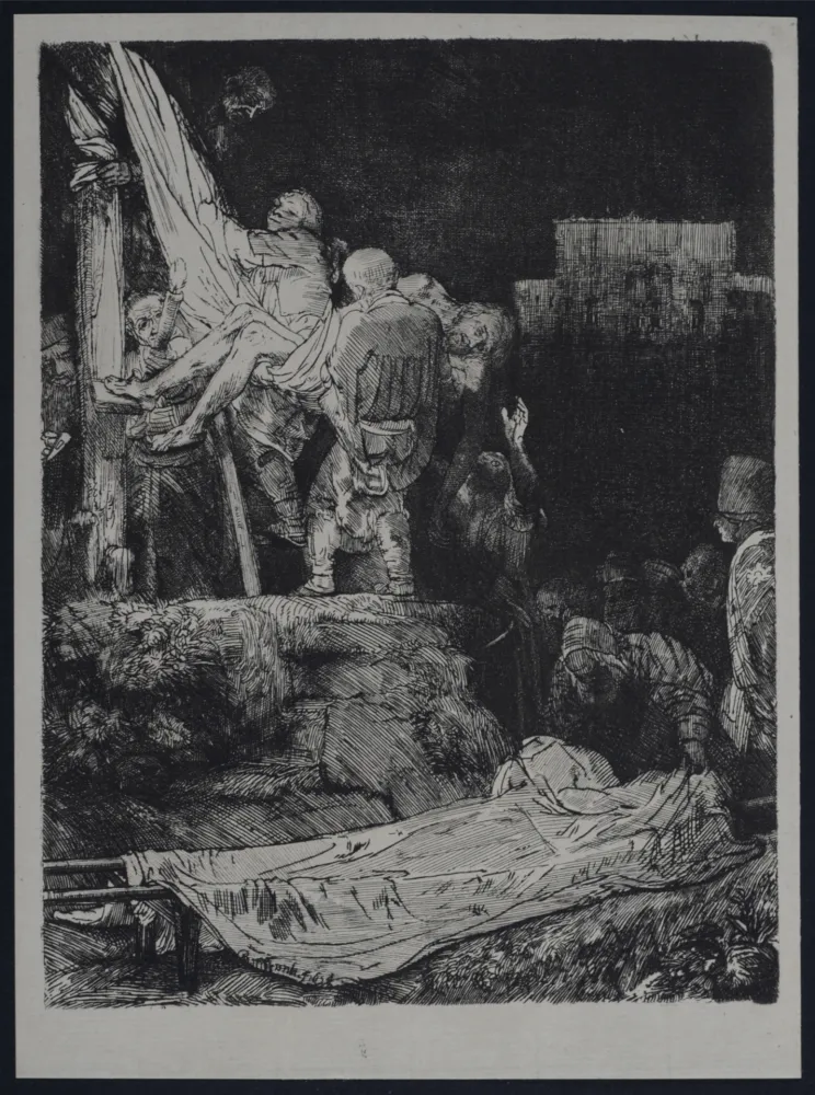 Rotocalcografia Rembrandt - La descente de croix aux flambeaux