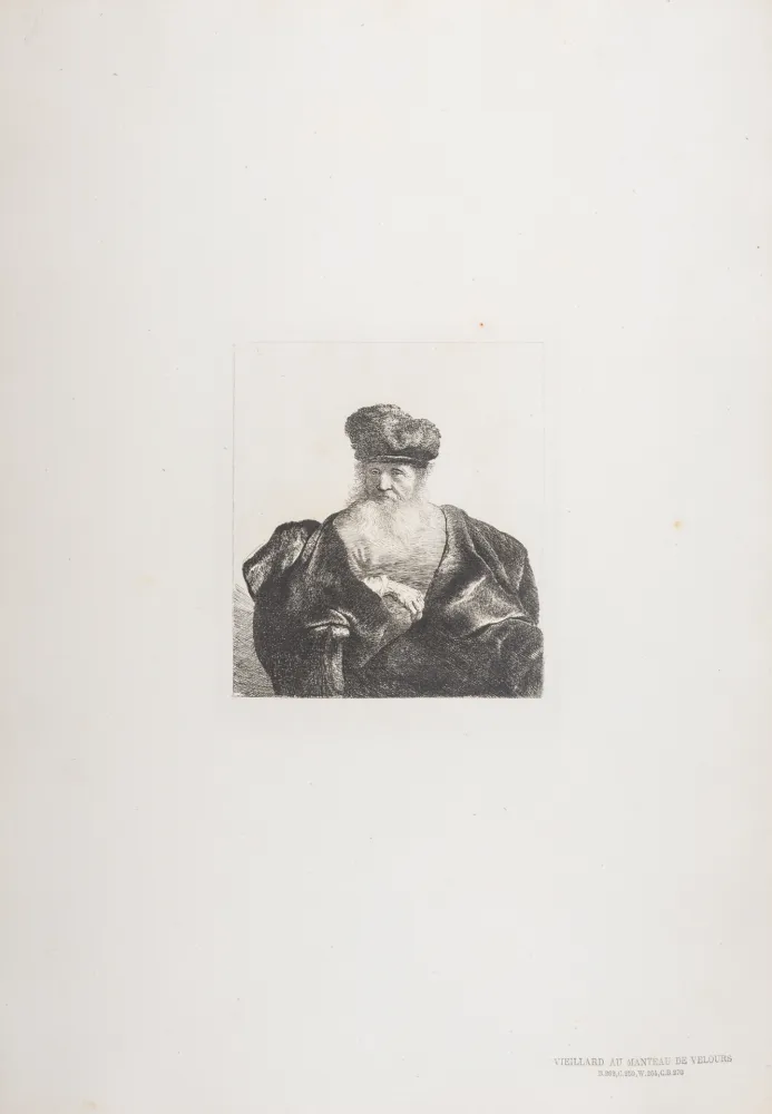 Rotocalcografia Rembrandt - Vieillard au manteau de velours