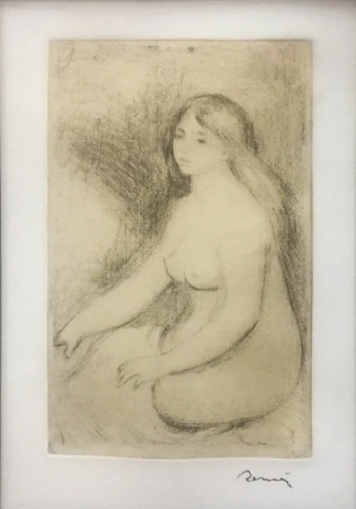 Incisione Renoir - BAIGNEUSE ASSISE (D., S. 11)