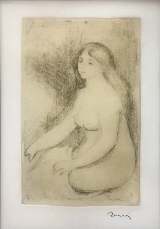 Incisione Renoir - BAIGNEUSE ASSISE (D., S. 11)