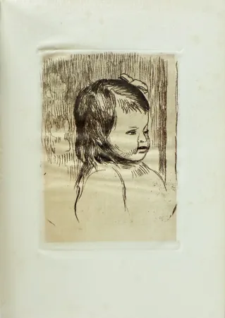 Litografia Renoir - Buste d'enfant, tourné à droite (Claude Renoir)