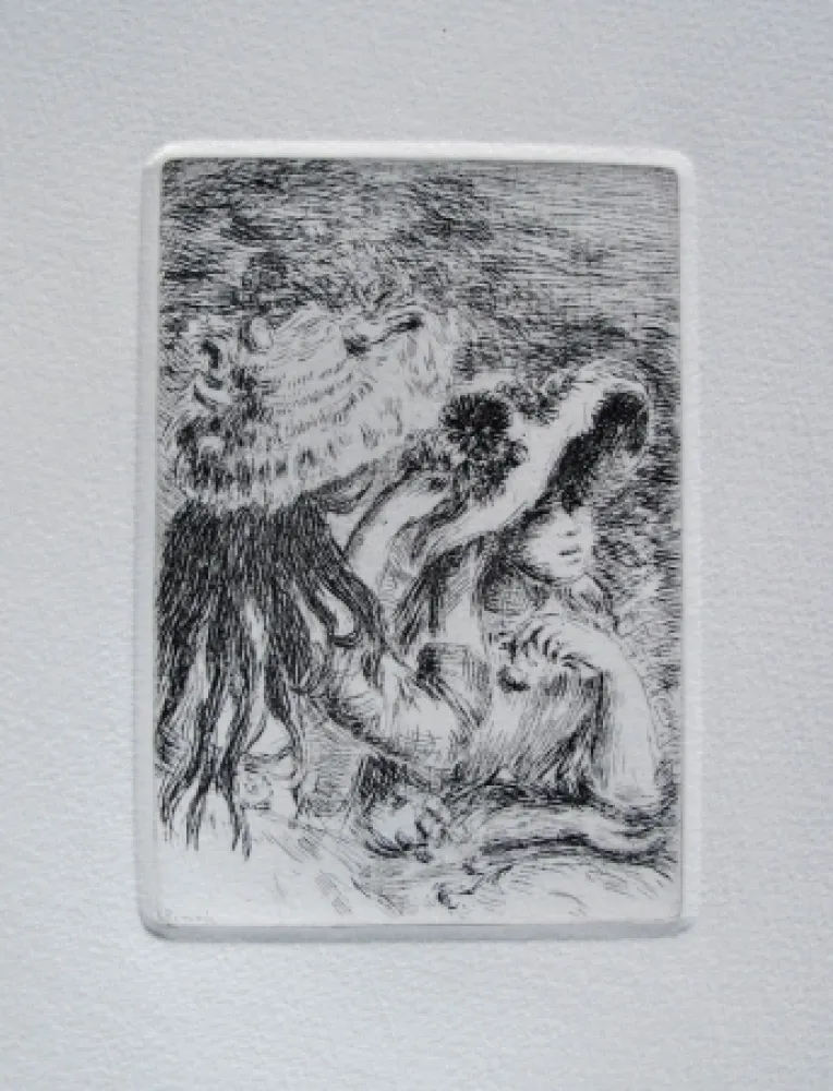 Incisione Renoir - Le chapeau épinglé