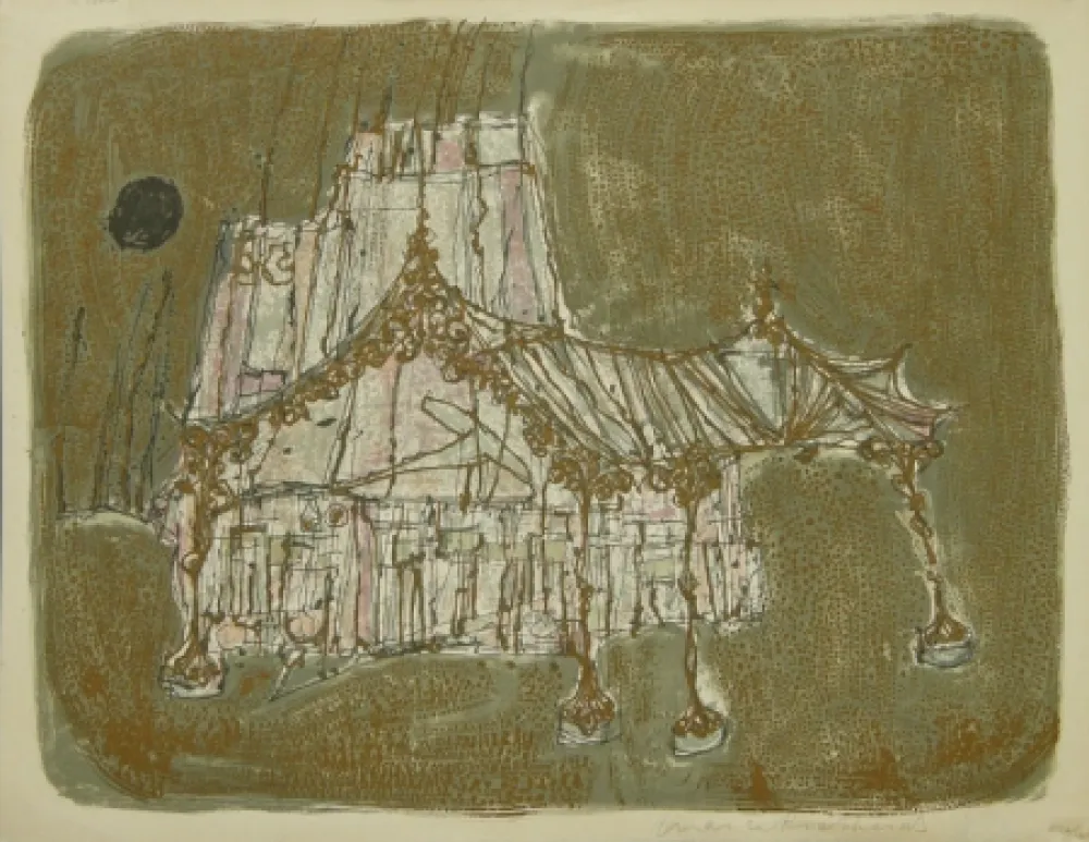 Litografia Richards - Untitled abstract fantasy