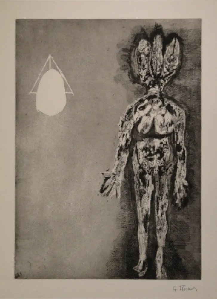 Acquaforte E Acquatinta Richier - Femme debout / L’Hydre