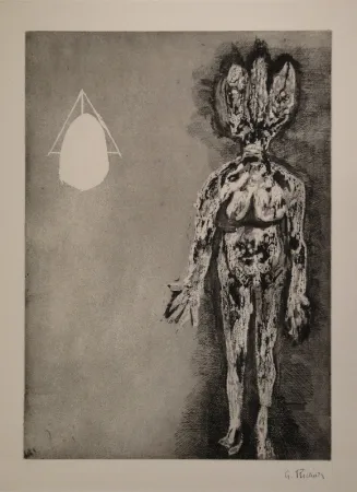 Acquaforte E Acquatinta Richier - Femme debout / L’Hydre