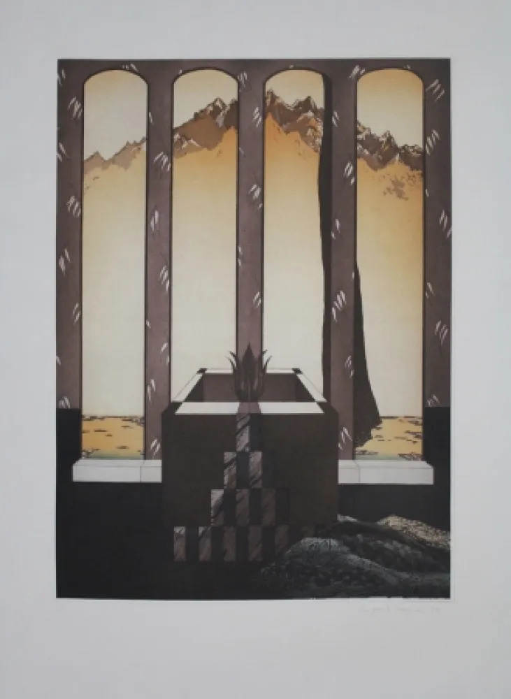 Acquaforte E Acquatinta Riemer - Blüte in Landschaft