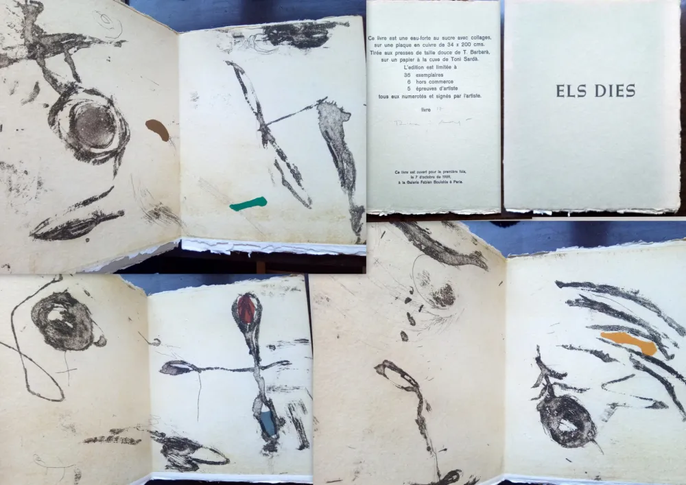 Acquaforte Riera I Arago - Els dies (Livre d'artiste)