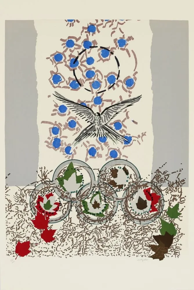 Litografia Riopelle - JO 1988