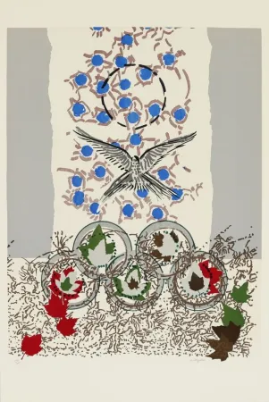 Litografia Riopelle - JO 1988