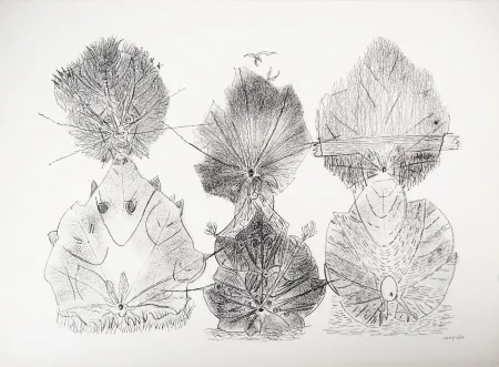 Litografia Riopelle - TOTEMS DE LA NATURE (de la suite 