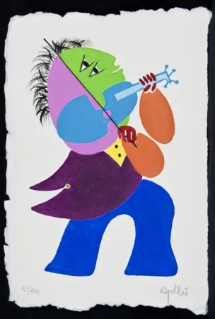 Incisione Ripolles - Violinista