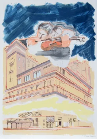 Litografia Rivers - Carnegie Hall