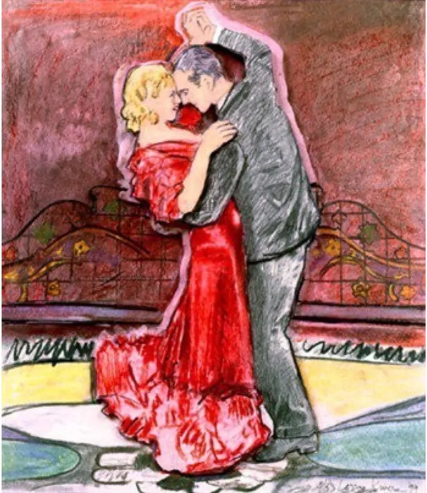 Litografia Rivers - Fred and Ginger