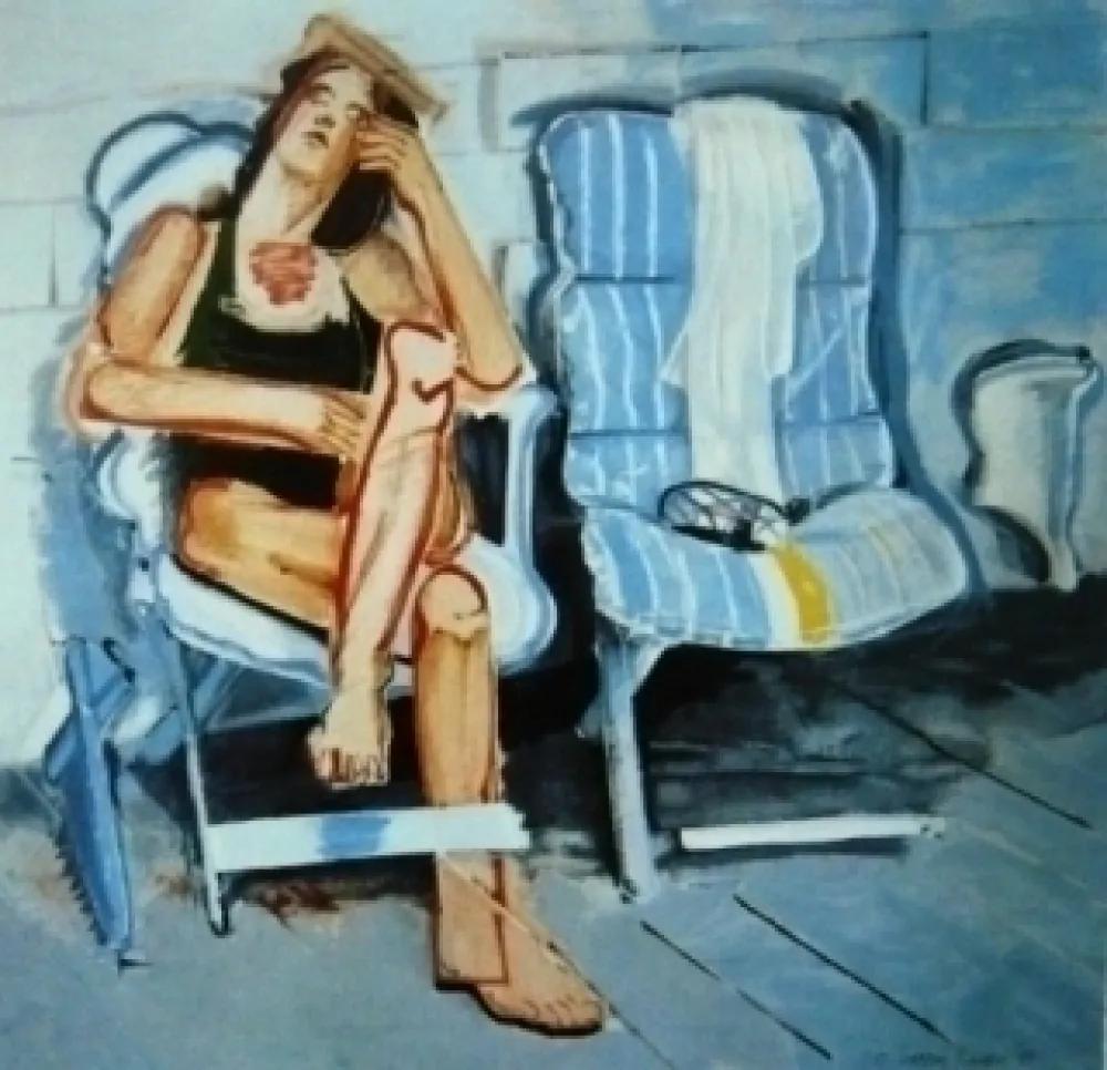 Serigrafia Rivers - House of cards blue