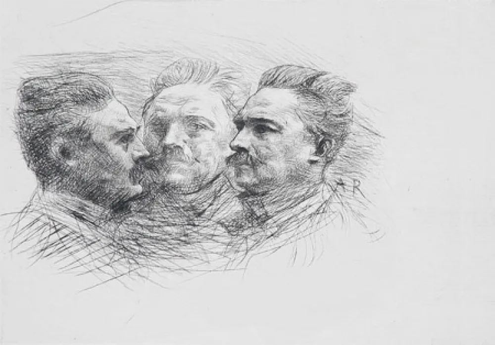 Incisione Rodin - Henri Becque