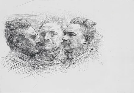 Incisione Rodin - Henri Becque