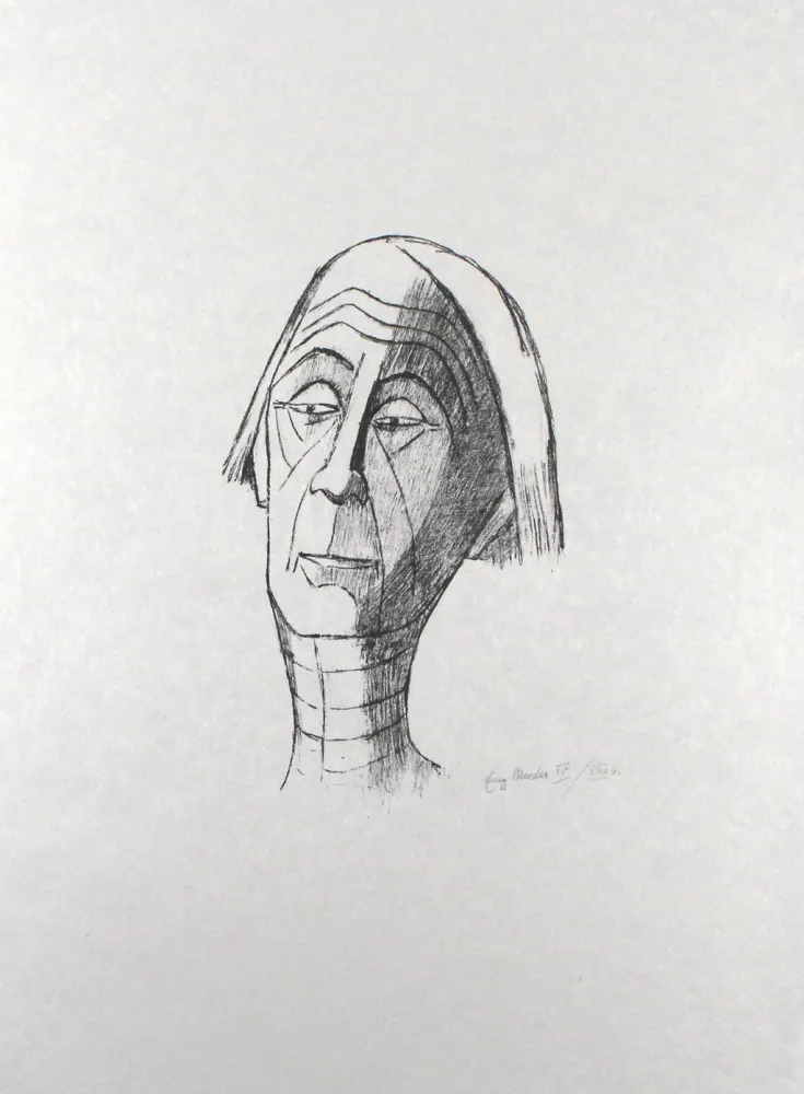 Litografia Roeder - Selbstbildnis