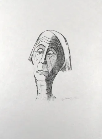 Litografia Roeder - Selbstbildnis