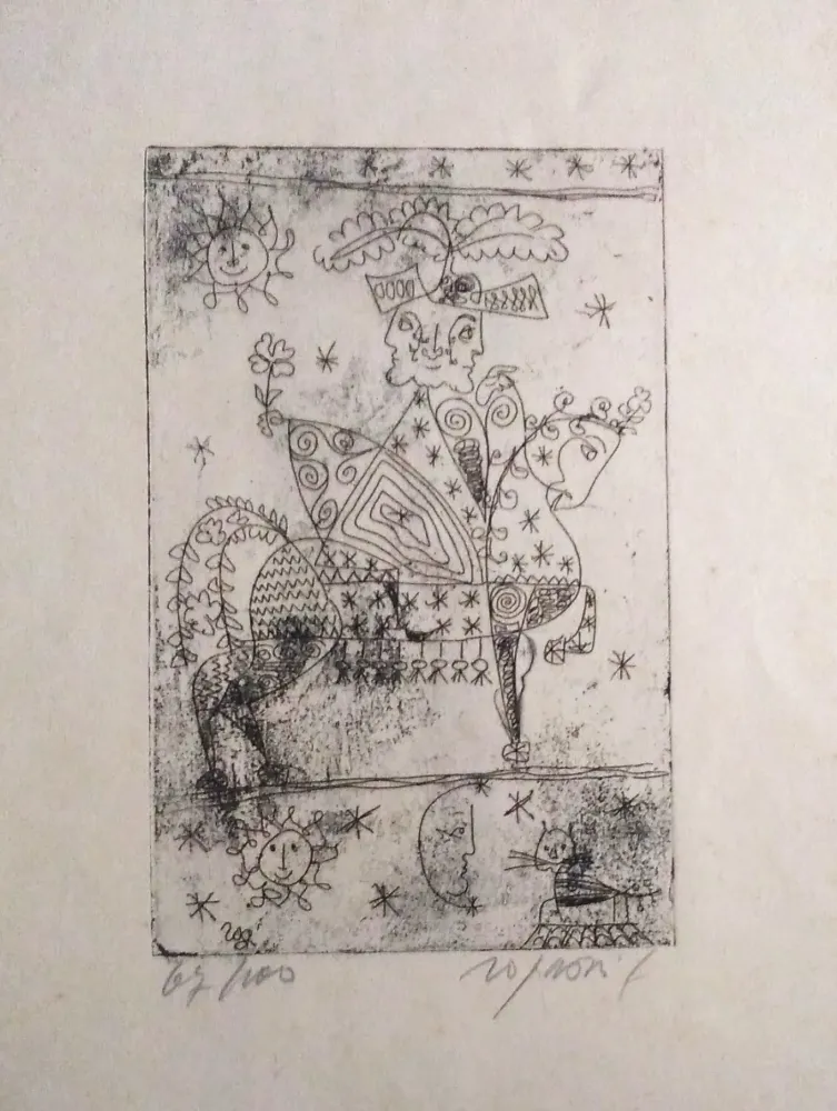 Acquaforte E Acquatinta Rognoni - Auguri di Natale 1960