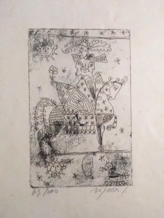 Acquaforte E Acquatinta Rognoni - Auguri di Natale 1960