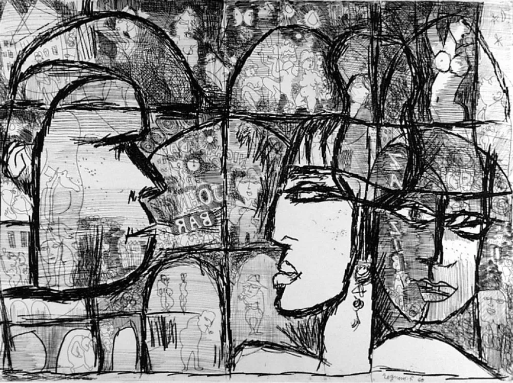 Acquaforte Rognoni - Genova, via Gramsci