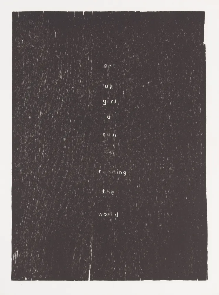 Incisione Su Legno Rondinone - Get up girl a sun is running the world