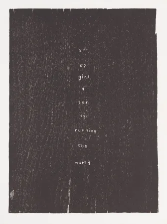 Incisione Su Legno Rondinone - Get up girl a sun is running the world