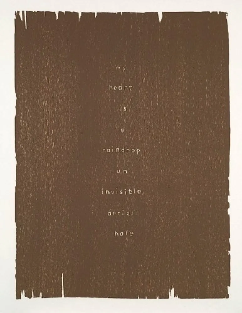 Incisione Su Legno Rondinone - My heart is a raindrop an invisible aerial hole