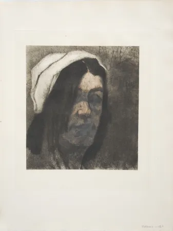 Incisione Rops - La Marchande de Krekels