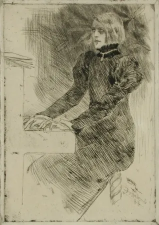 Incisione Rops - Une pianiste shaker / A Shaker Pianist