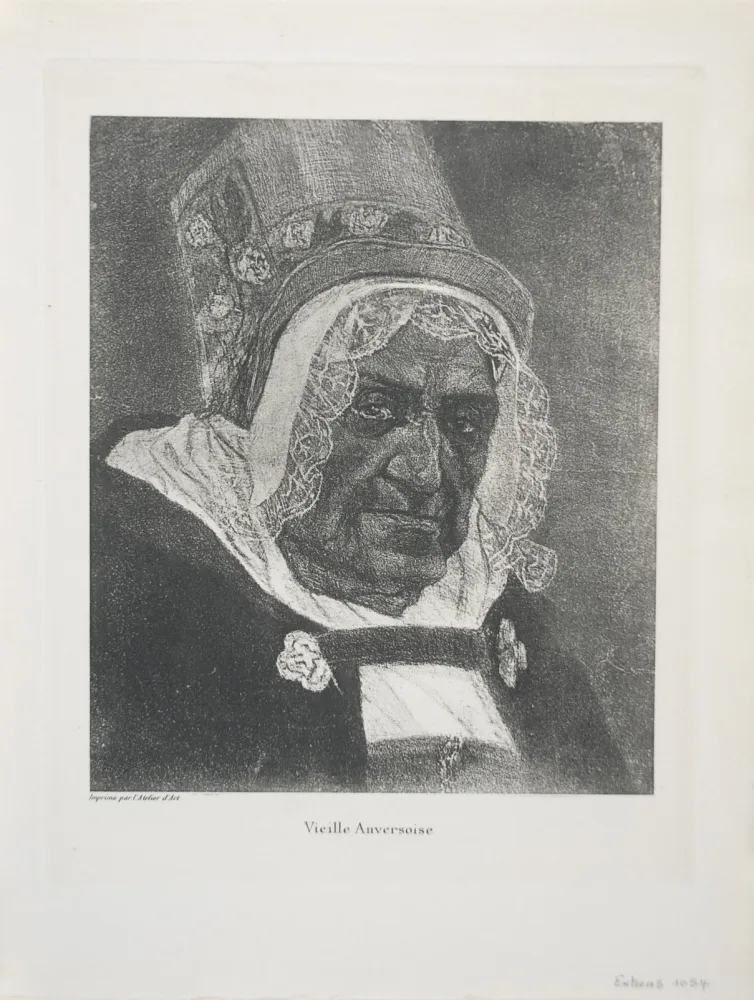 Incisione Rops - Vieille Anversoise