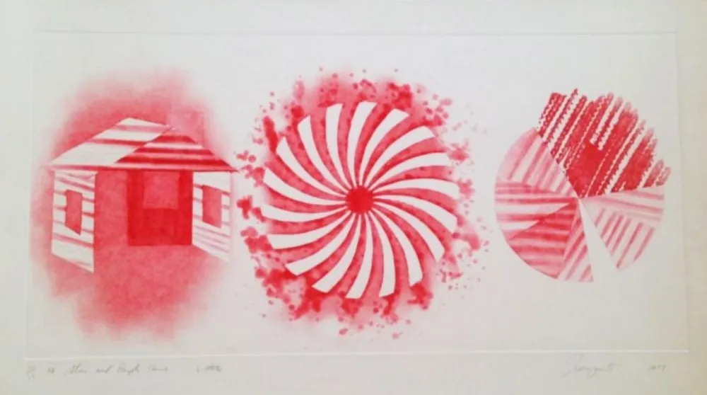 Acquatinta Rosenquist - Star and Empty House - 2 state