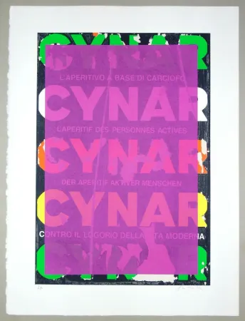 Serigrafia Rotella - Blank Cynar (fucsia)