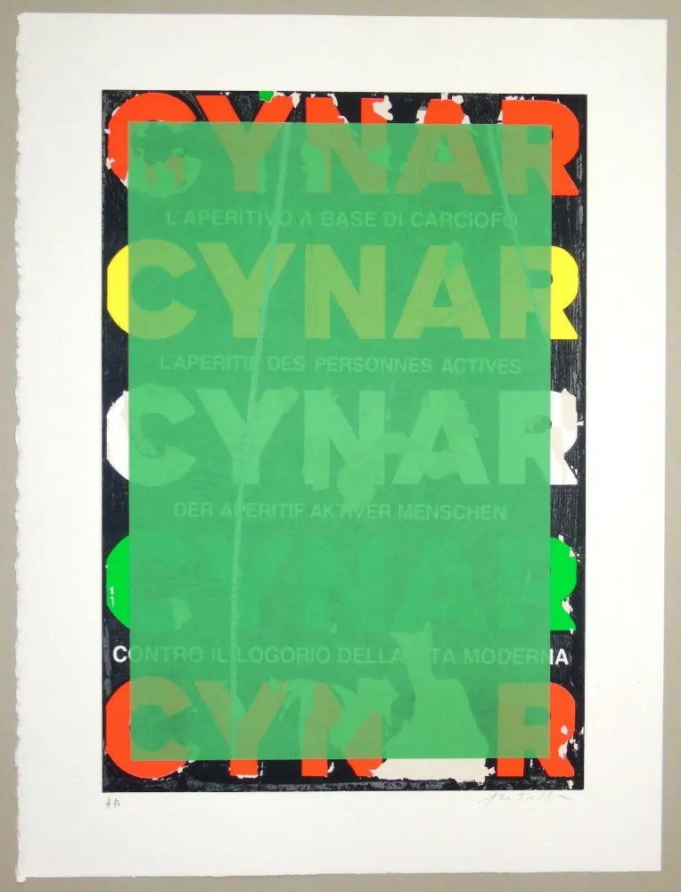 Serigrafia Rotella - Blank Cynar (verde)